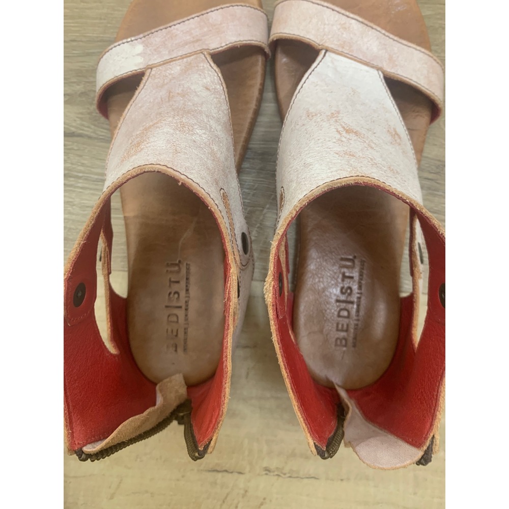 Bed Stu Glayse Leather Gladiator Sandals 8 Boho Distressed Pink Womens - Picture 8 of 9